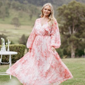 Anisa Maxi Dress - Pink Floral(XS)